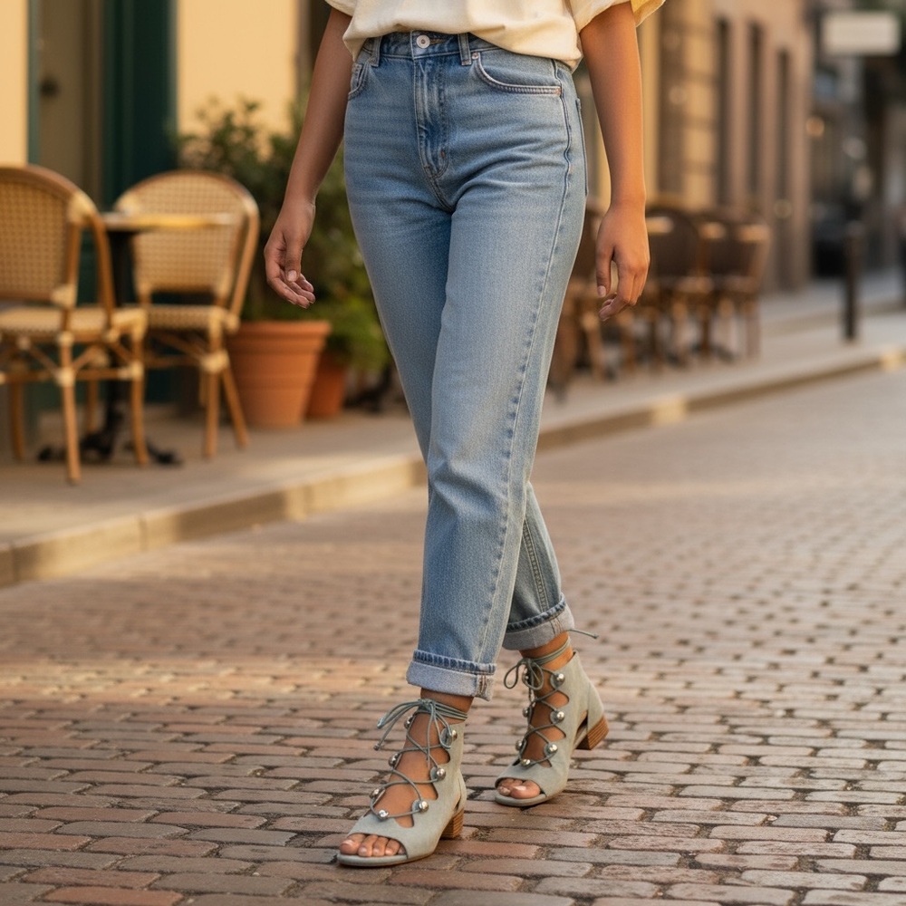 Rebecca Minkoff Kyla Ghillie Suede Lace Up Sandals - Picture 14 of 14